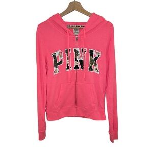 PINK Victorias Secret- Hot Pink Zip Up Hoodie